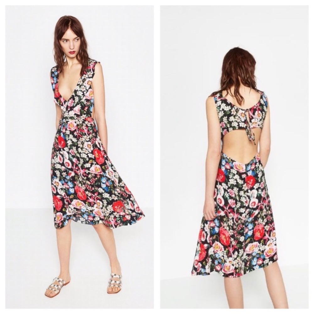 Zara Floral Midi dress